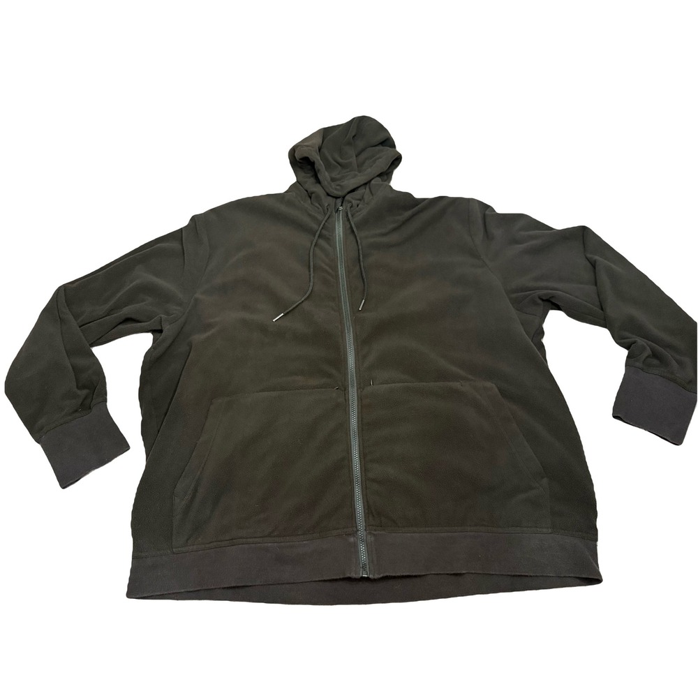 SCOTTeVEST Mens Fleece Full Zip Hoodie Travel Jacket Multi-Pocket Black XXXL